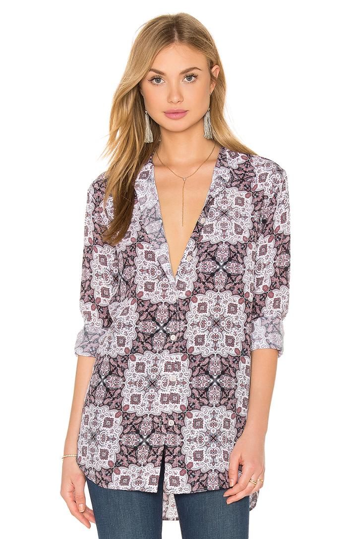 Reese Mosaic Print Button Up