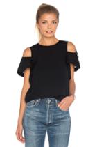 Short Sleeve Open Shoulder Crop Top