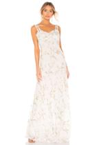 Velvet Trim Maxi Dress