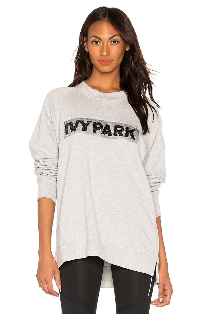 Sequin Brush Logo Sweatshirt