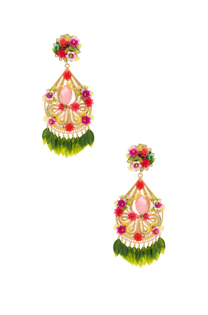 Fiesta Flor Rosa Earrings