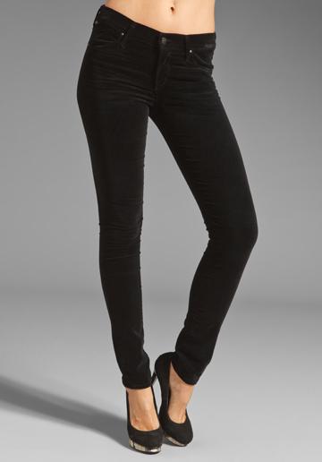 Citizens Of Humanity Jeans Avedon Skinny Velour In Black