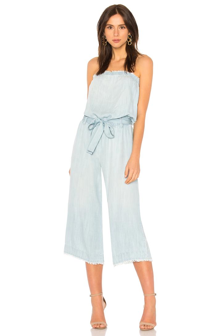 Strapless Frayed Jumper