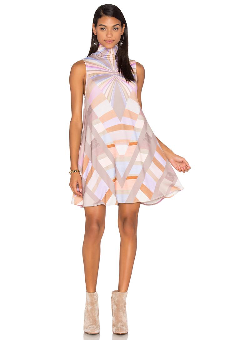 Prism Turtleneck Swing Dress