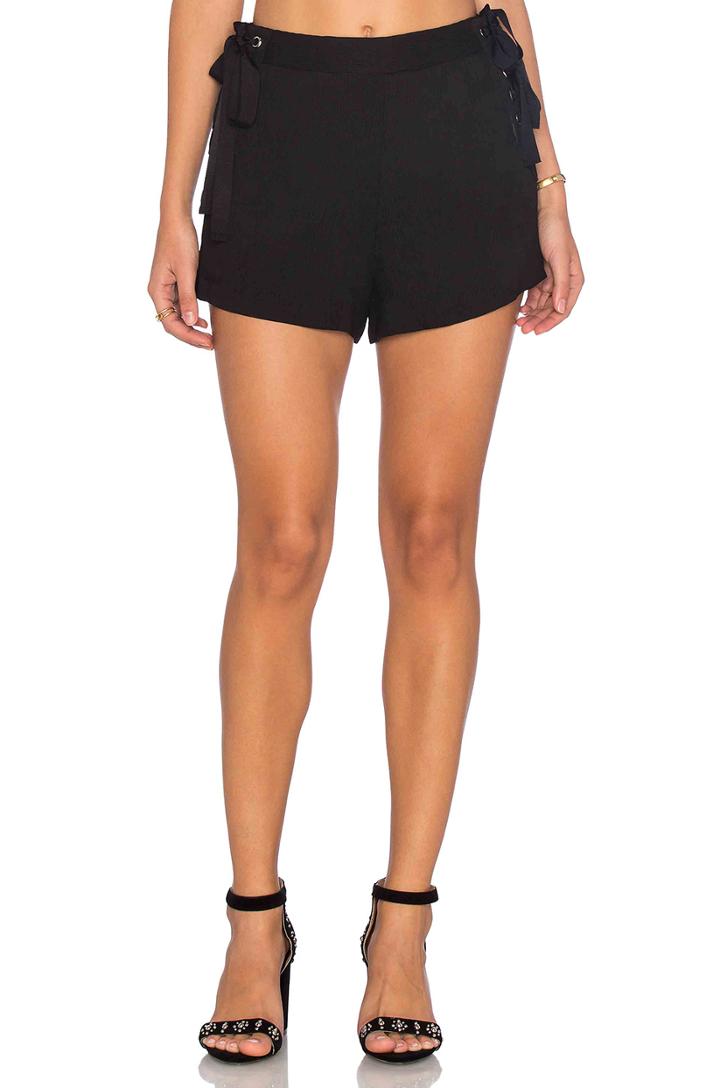 Woven Lace Up Short