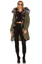 Long Parka With Silver Fox Fur Hood