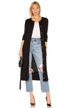 Long Sleeve Button Front Duster With Pockets