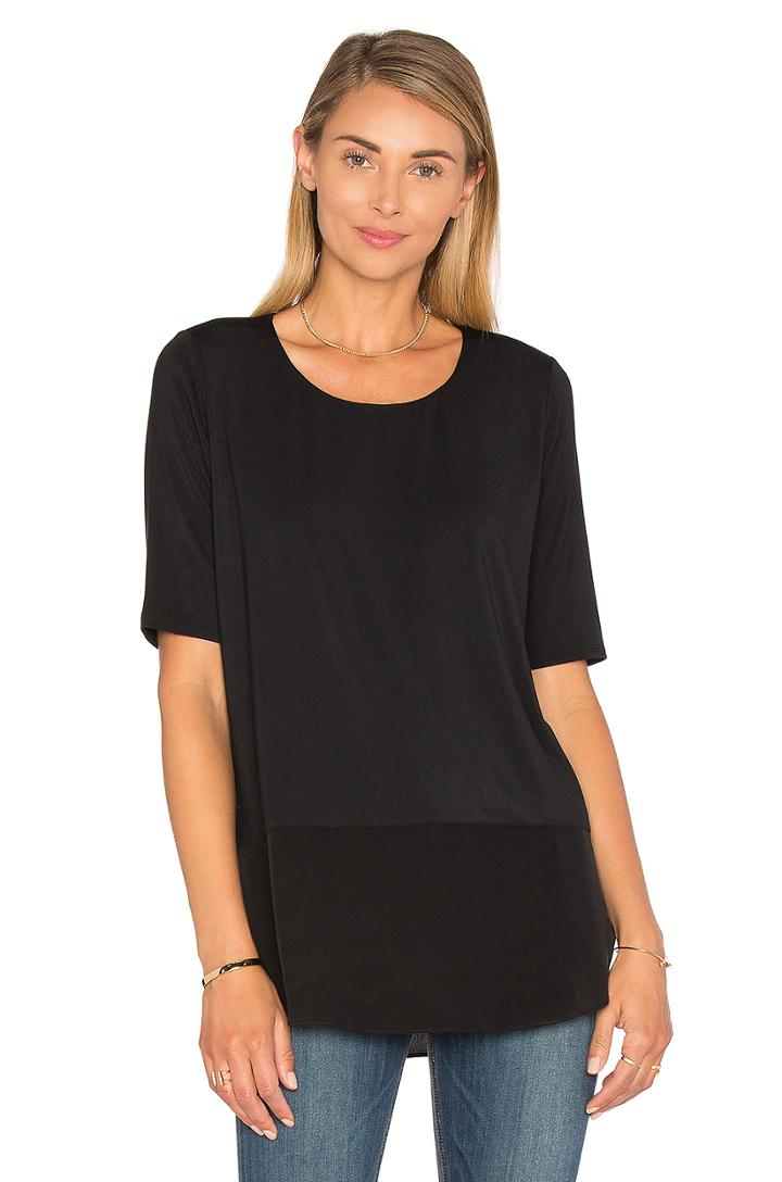 Silk Round Hem Top