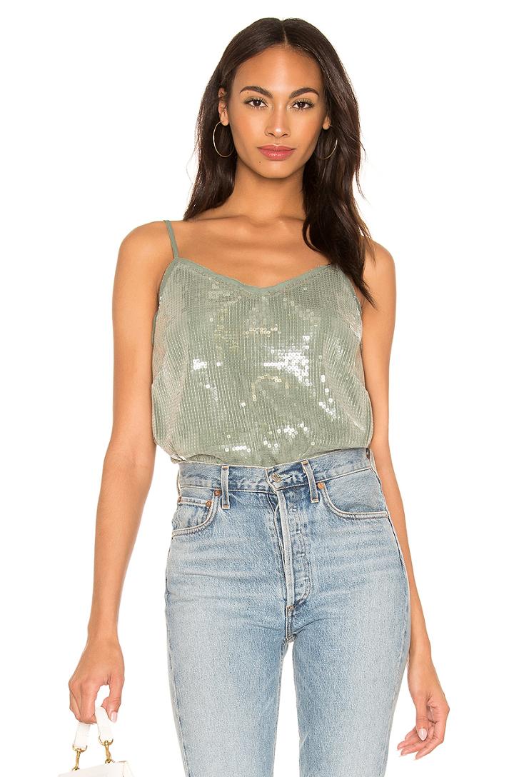 Spaghetti Strap Clear Sequin Cami
