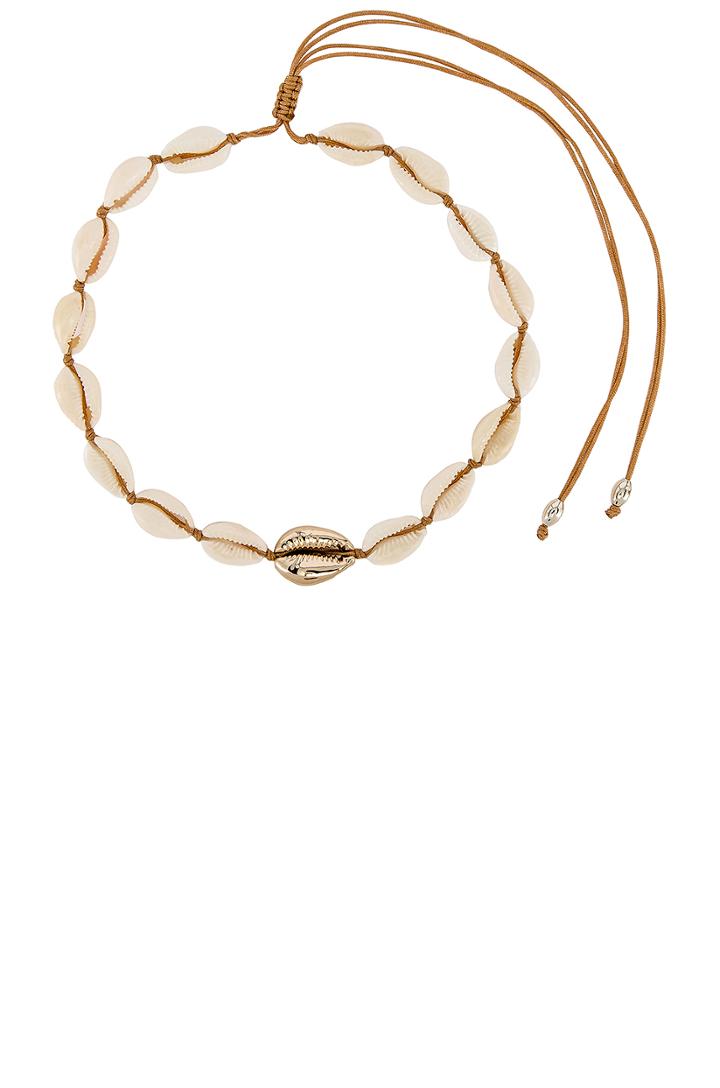 Single Gold Center Puka Choker