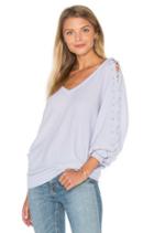 Double V Laced Dolman Sweater