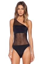 One Shoulder Spliced One Piece