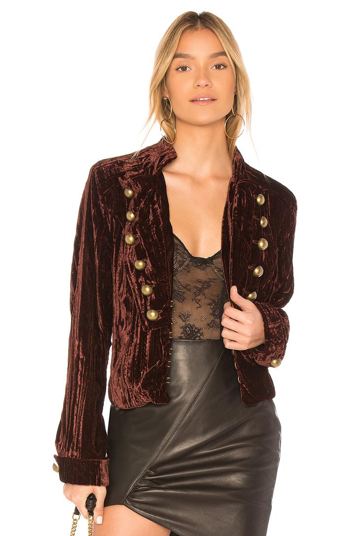 Sgt. Breasted Velvet Blazer