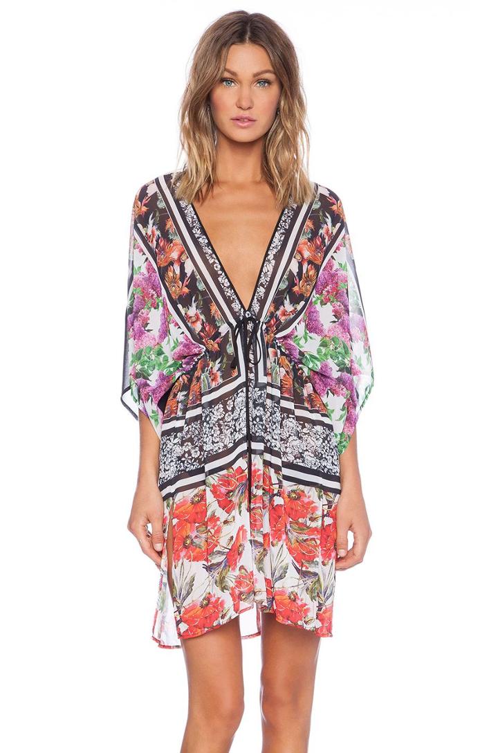 Floral Scarf Print Cover Up