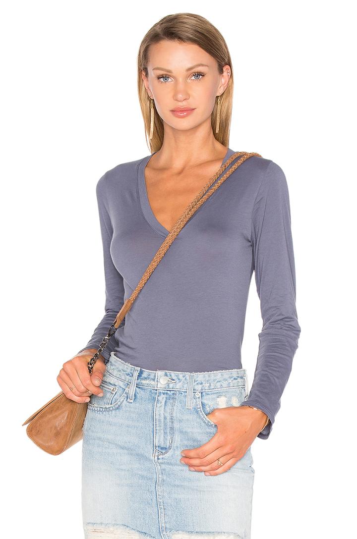 Gracen Long Sleeve V Neck Top