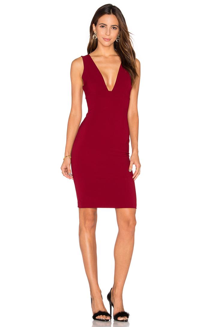 Esmra Fitted V Neck Dress