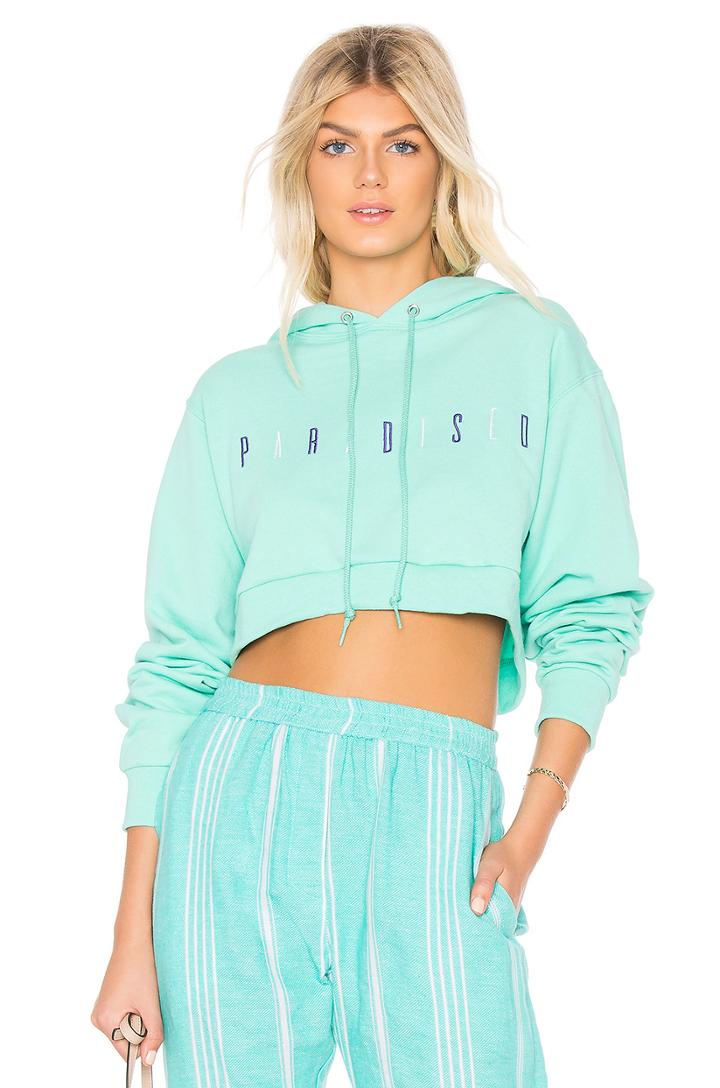 Embroidered Cropped Hoodie