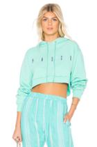 Embroidered Cropped Hoodie