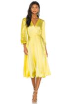 Wrap Silk Midi Dress