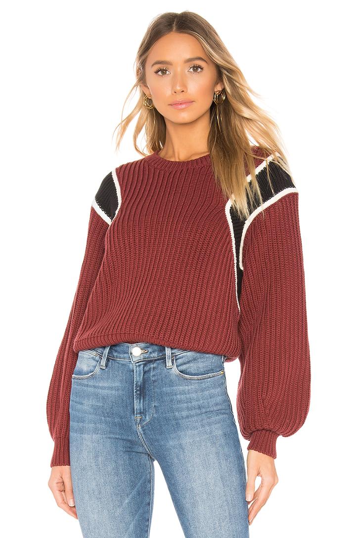 Crop Balloon Crew Sweater