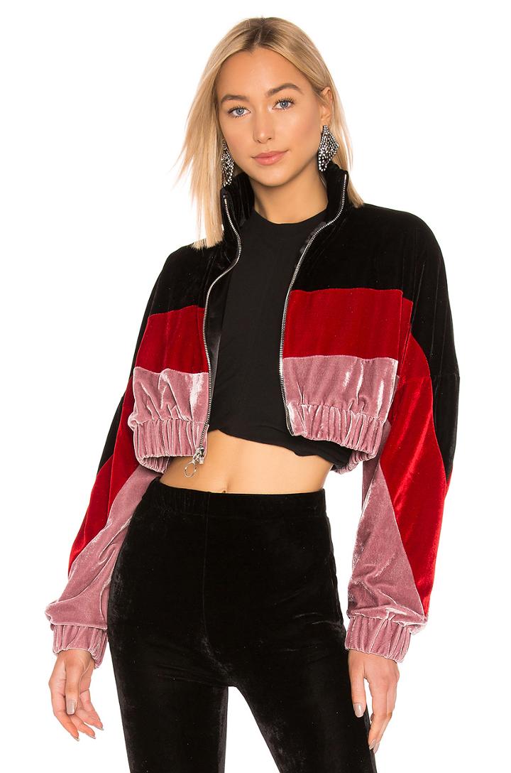 X Revolve Velvet Track Jacket