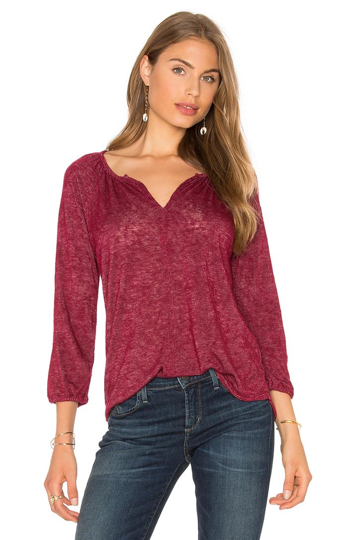 Hugh 3/4 Sleeve V Neck Top