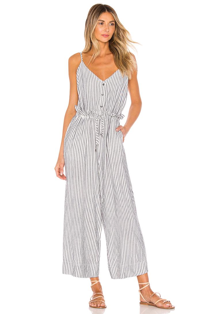 Yarn Dye Stripe Jumpsuit