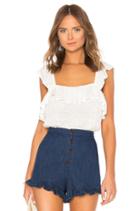 Ruffled Edge Square Neck Ruffle Top