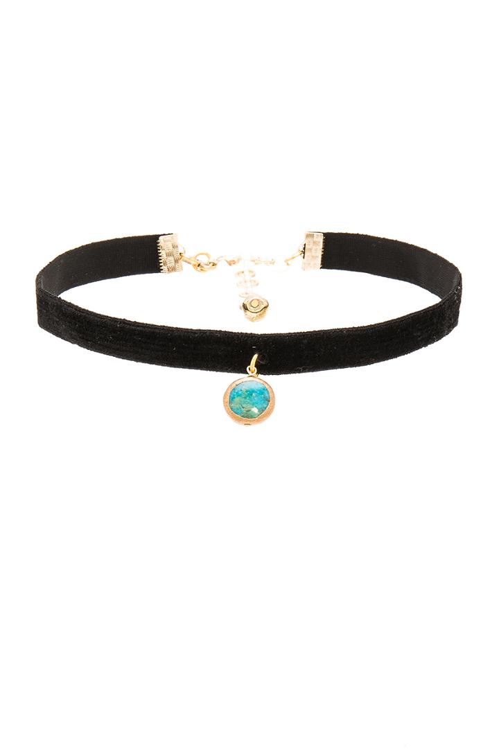 Velvet Small Circle Choker
