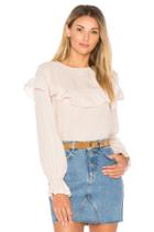 Linen Ruffle Top