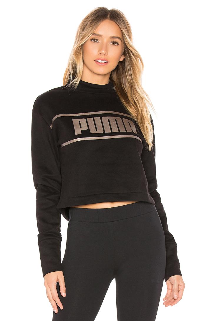 Cropped Mock Neck Pullover
