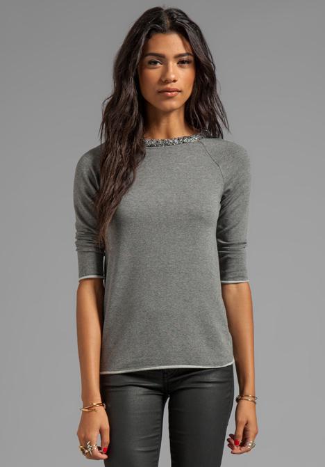 Bailey 44 Paradox Embellished Top In Gray | LookMazing