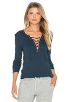 Long Sleeve Lace Up Top