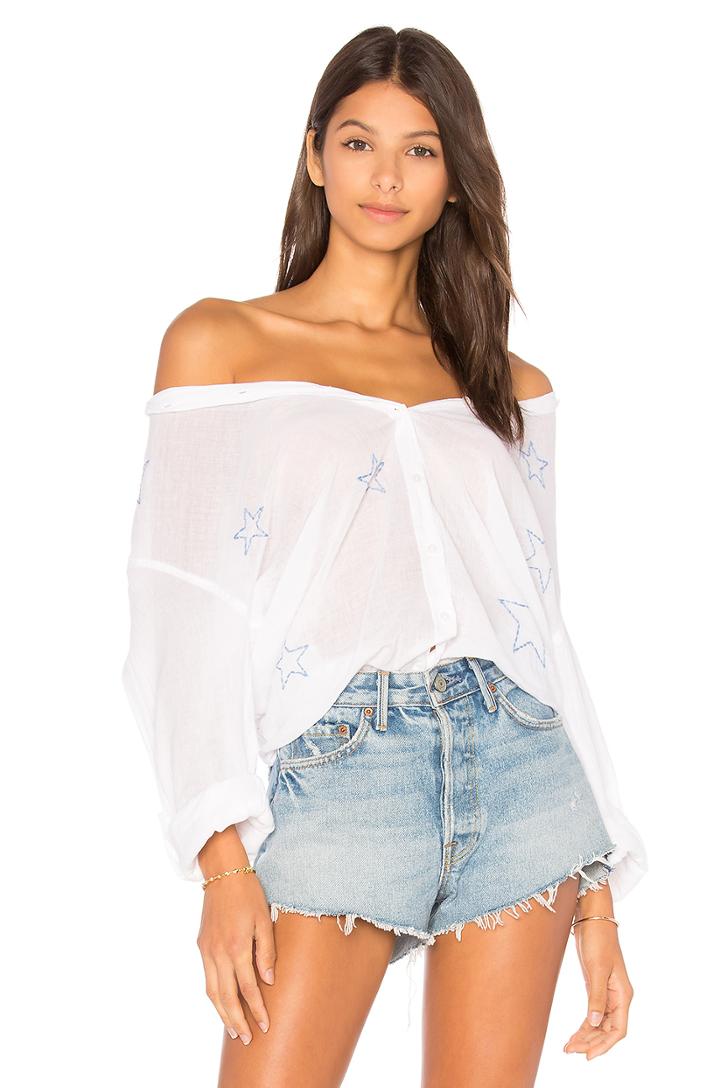 Stars Embroidered Button Down