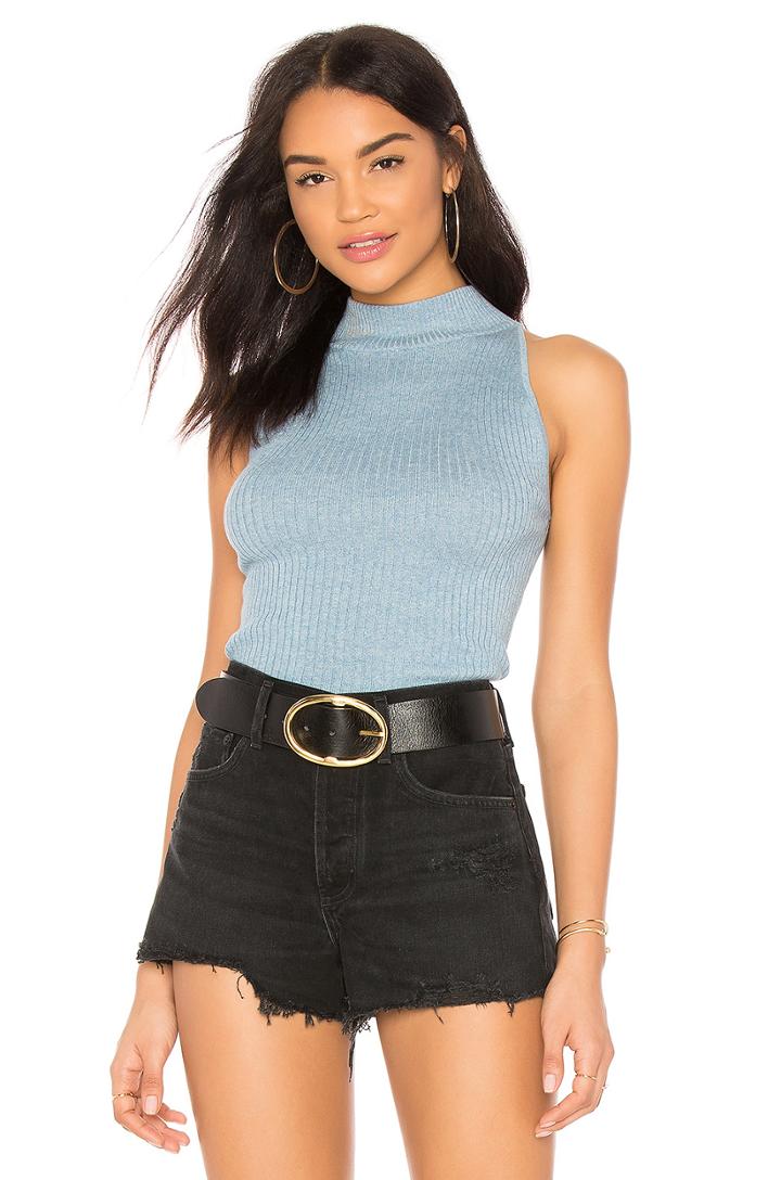 Rib Mock Neck Halter