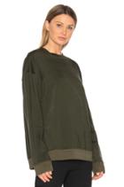 Plaited Jersey Crew Neck Sweater