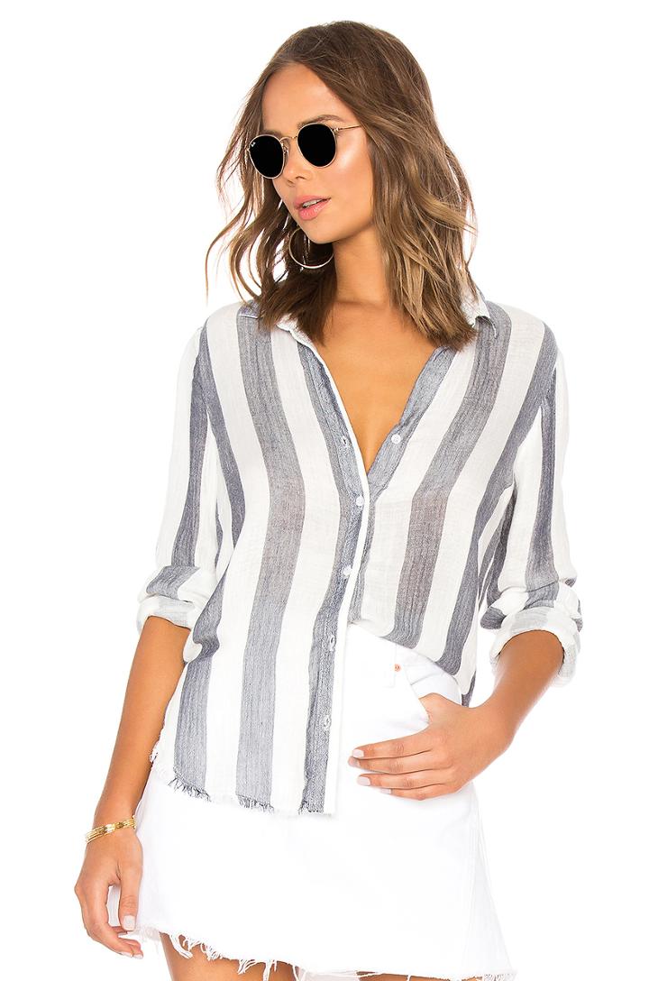 Fray Tulip Hem Button Down
