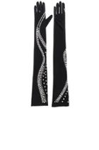 Snake Rhinestone Long Gloves