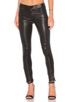 Mid Rise Leather Skinny