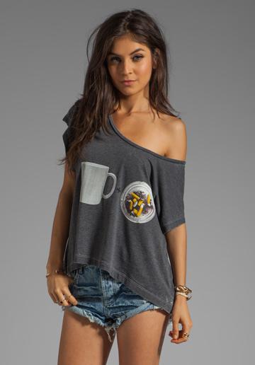 Local Celebrity Coffee + Cigarettes Top In Charcoal