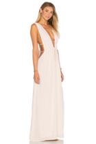 Titanium Deep V Cutout Maxi Dress