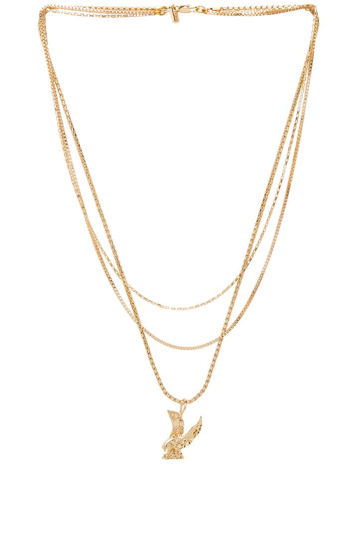 Lopes Eagle Triple Chain Necklace