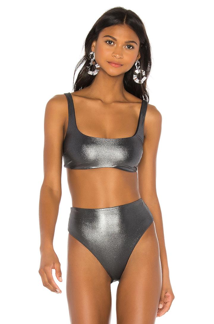 Port Metallic Bikini Top