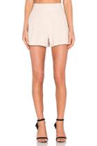Flat Front Suede Short