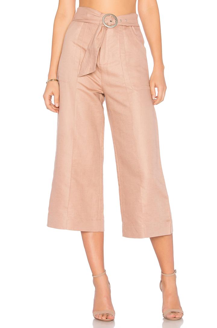 Cropped Tie Waist Pant
