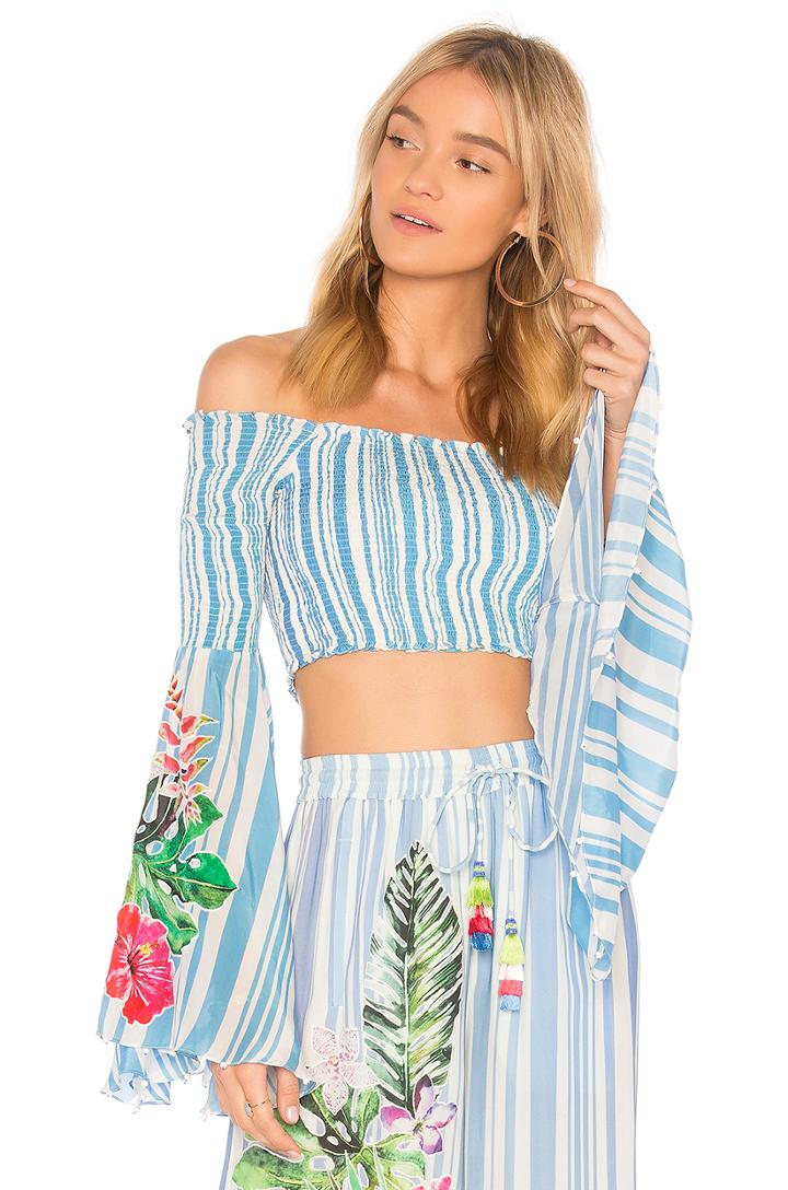 Stripe Blossom Top