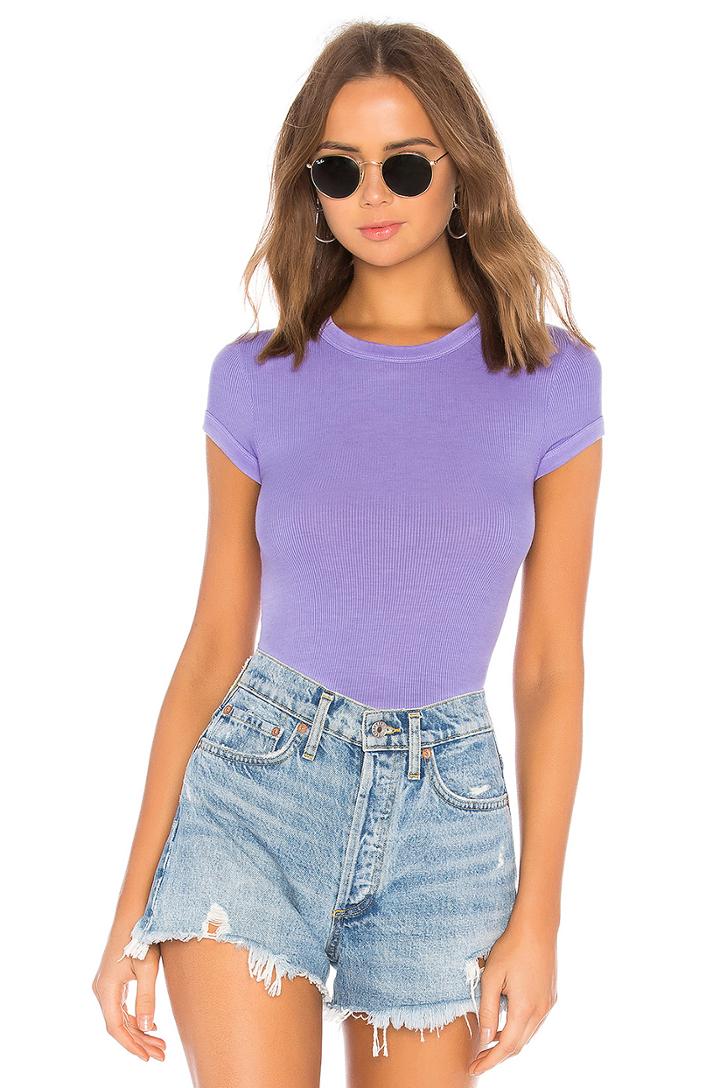 Rib Cap Sleeve Top