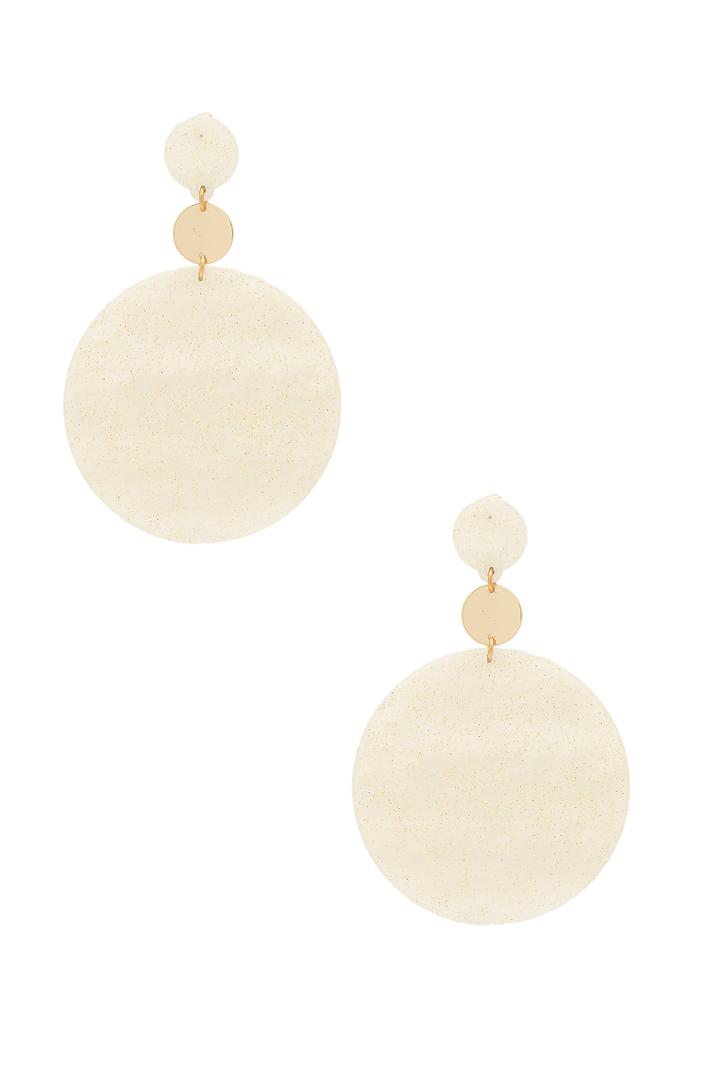 White Stone Earrings