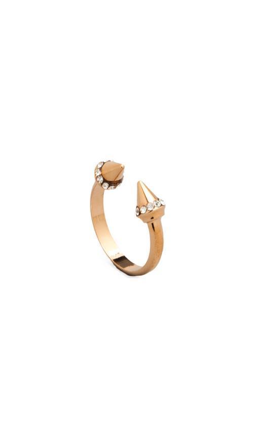 Vita Fede Ultra Mini Titan Crystal Ring In Metallic Copper