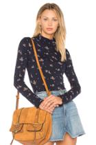 All Over Roses Turtleneck Top